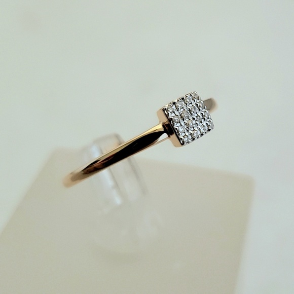 Delicate 14k Rose Gold & Diamonds Ring - Picture 5 of 7
